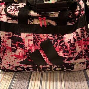 Adidas Pink and Black Women's Duffle or gym bag . New no tags